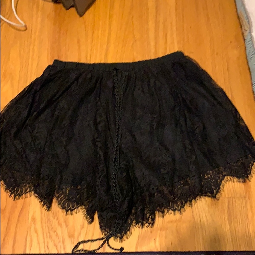black lace summer shorts